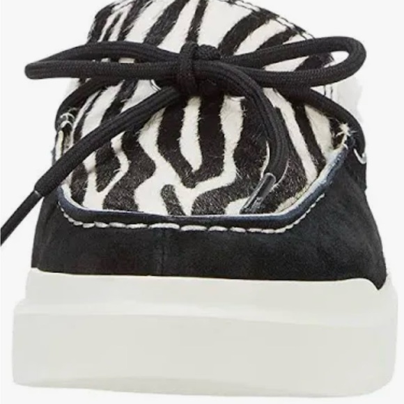 Cole Haan Women's GrandPro Rally Slipper Moccasin - Black Suede-Zebra Size 8 - Picture 3 of 11